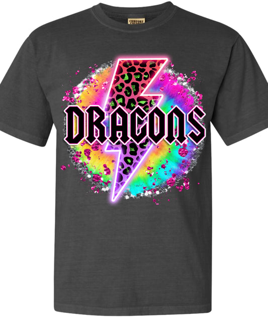 Tie Dye Neon Dragons 🖤⚡️